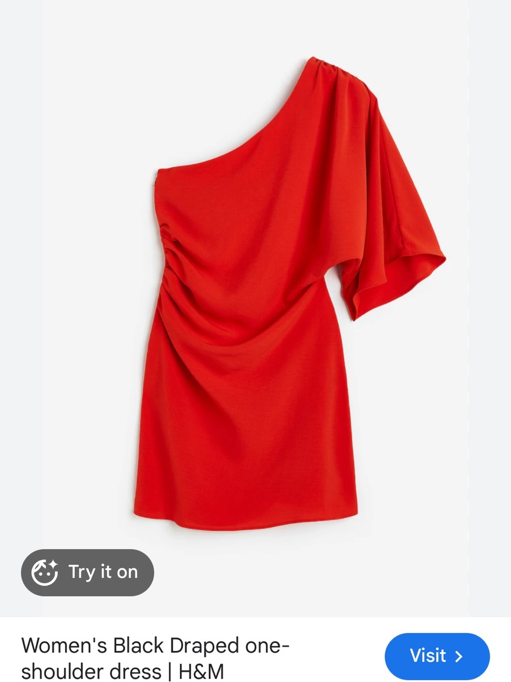 H&M One Shoulder Mini Dress NWT